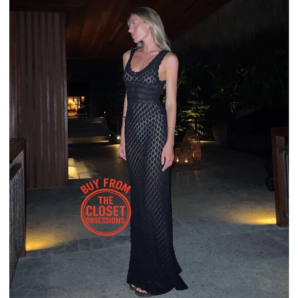 RARE!!! MANGO BLOGGER FAVE!!! Openwork Knit Maxi Dress NWT - Picture 8 of 16